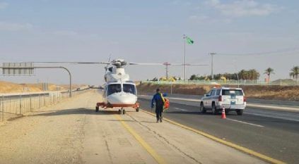 الفرق الإسعافية تباشر حادًثا مروريًّا بكوبري غاف الجواء