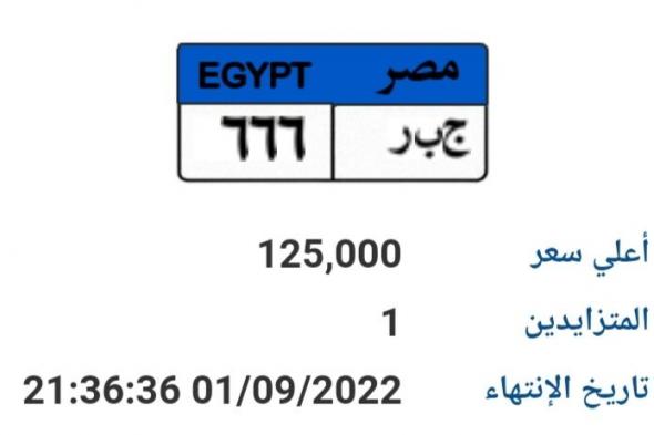 صور.. عدي بـ 425 ألفا وجبر بـ125 ألف جنيه.. أسعار اللوحات المعدنية المميزة