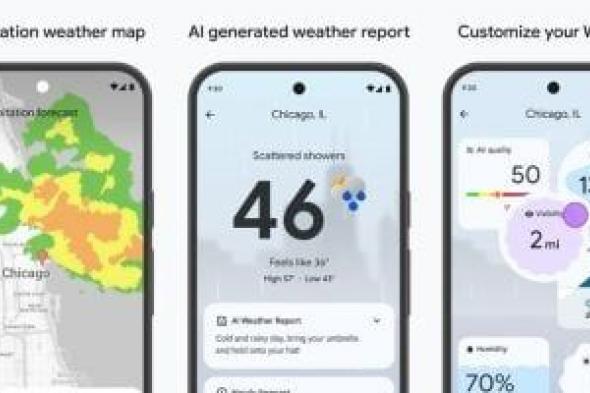 تعرف على تطبيق الطقس المدعوم بالذكاء الاصطناعى من جوجل
