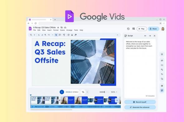 كل ما تحتاج إلى معرفته عن Google Vids.. أداة إنشاء مقاطع الفيديو بالذكاء الاصطناعي 