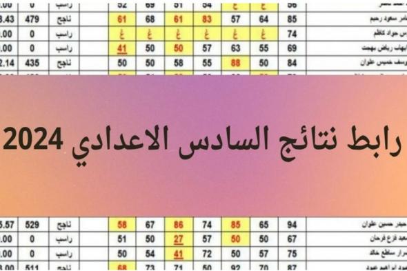 “مُتاحة الأن”.. نتائج السادس الاعدادي 2024 الدور الثالث موقع نتائجنا بالاسم والرقم الامتحاني عبر results.mlazemna.com