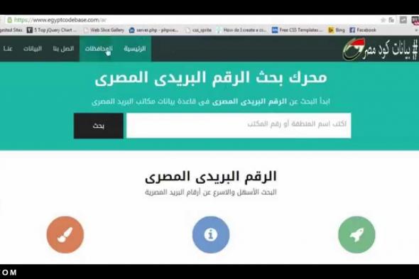 الرمز البريدي داخل جمهورية مصر العربية