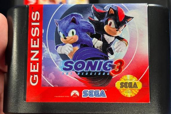 شركة Paramount تصنع كارتردج Sega Genesis حقيقي للتشويق لعرض Sonic the Hedgehog 3 الترويجي القادم الأسبوع المقبل