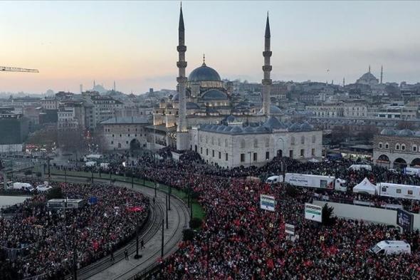 تركيا.. مئات الآلاف يحتشدون في إسطنبول دعما لفلسطين