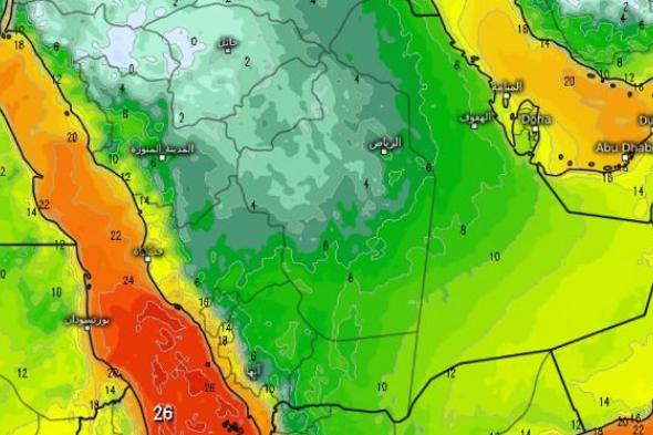 انخفاض كبير في درجات الحرارة.. تعرف على حالة الطقس في السعودية  غداً الثلاثاء