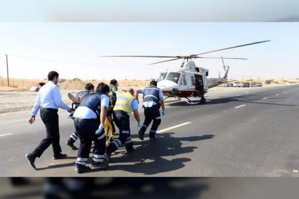 فيديو | جواً.. إنقاذ عشريني تعرّض لحادث بالشارقة