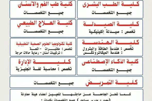 بالتعيين وظائف معيدين واعضاء هيئة تدريس بجامعة الدلتا للعلوم والتكنولوجيا لسنة 2025