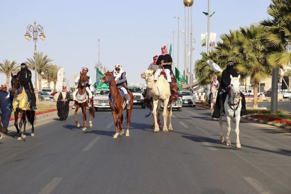 شاهد.. احتفال يوم التأسيس في "تيماء" يعانق التراث والأصالة