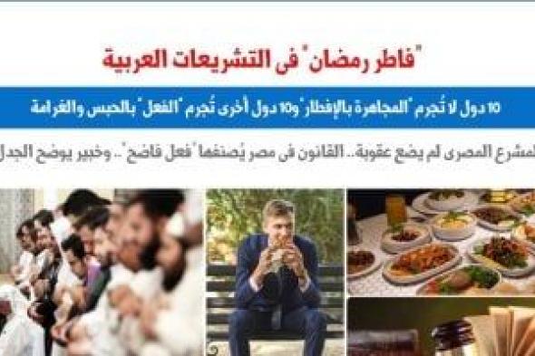 الوضع القانونى لـ "فاطر رمضان" بـ19 دولة عربية.. نقلا عن برلماني